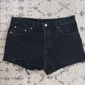 Black Levis 501 Shorts